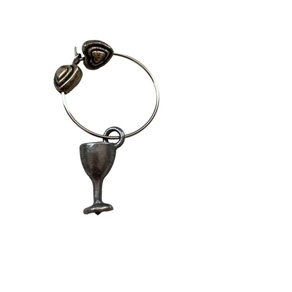 Wine Glass Drink Markers Set of 12-6 Silver tone 6 Gold tone Cocktail Charms - Picture 12 of 16